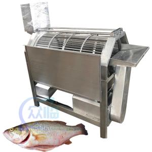 Quality Drum type automatic electric fish scale removal machine Stainless steel seafood processing equipment fish cleaning machi wholesale