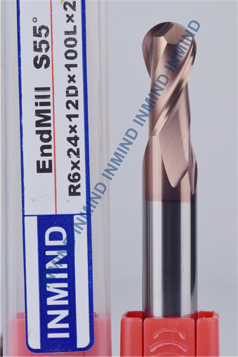 12 mm AOL 100 mm Ball End Milling Cutter , High Precision Milling Cutting Tools