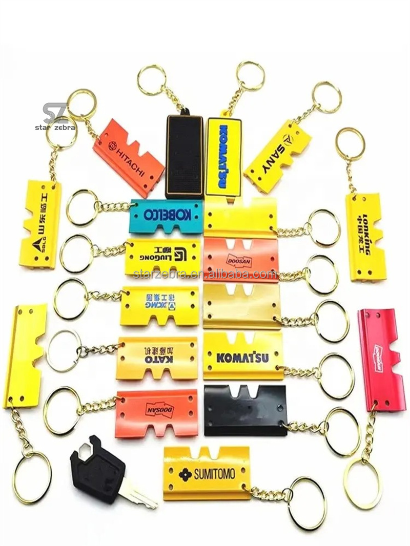 Machinery Repair Shops Excavator Accessories Alloy Track Chain Plate Key Chain for Hitachi Kato Doosan Kobelco Komatsu Sany