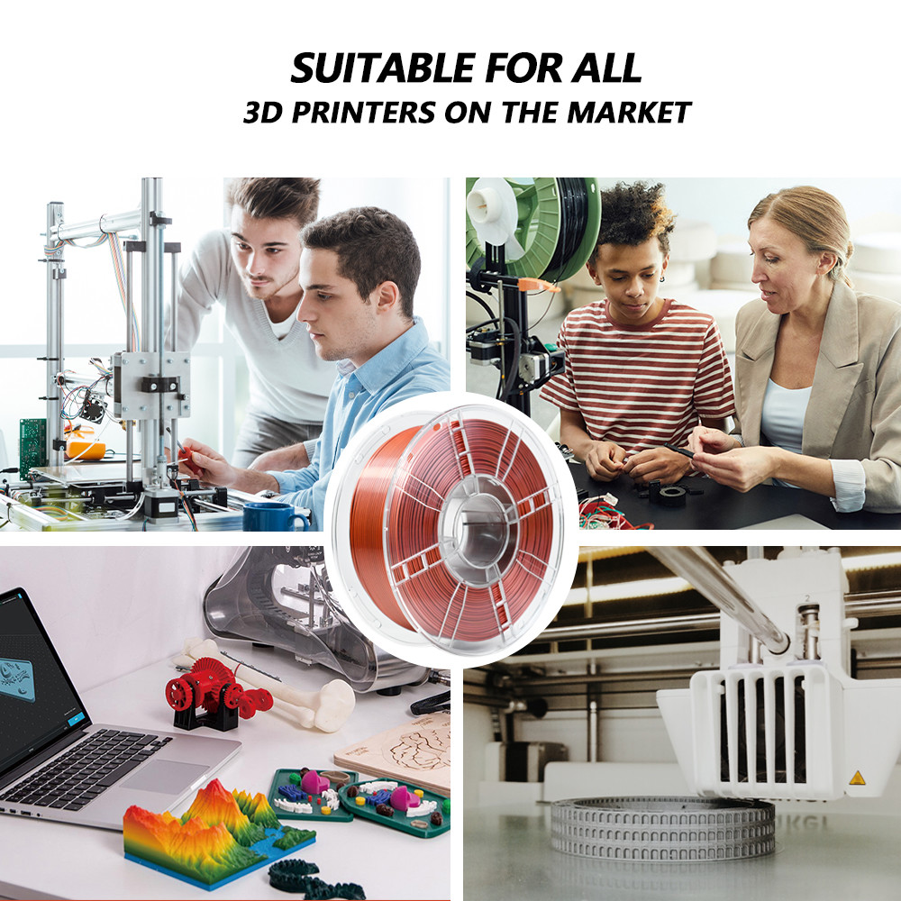 US PLA Toughness Enhanced 3D Printer Filament Silk Black Red Coppeer PLA Filament