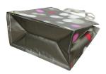 Colorful dots PP Woven Reusable Carrier Bags , Light Grey Nylon Tape Handle