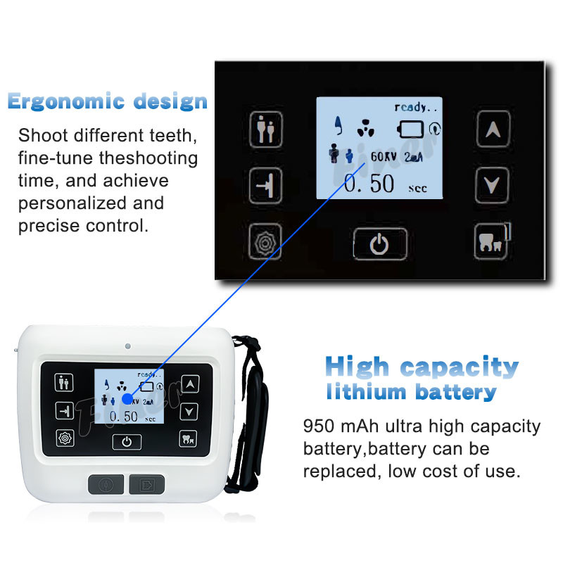 100KHZ Dental Unit Dental X Ray Machine Portable With RVG Sensor