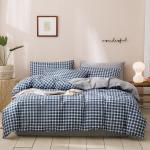 4 Pcs Solid Pattern 100% Pure French Soft Durable Flax Linen Bedding Duvet Cover