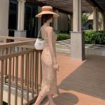 Elegant Lace Sling Wrap Womens Vacation Dresses 113cm