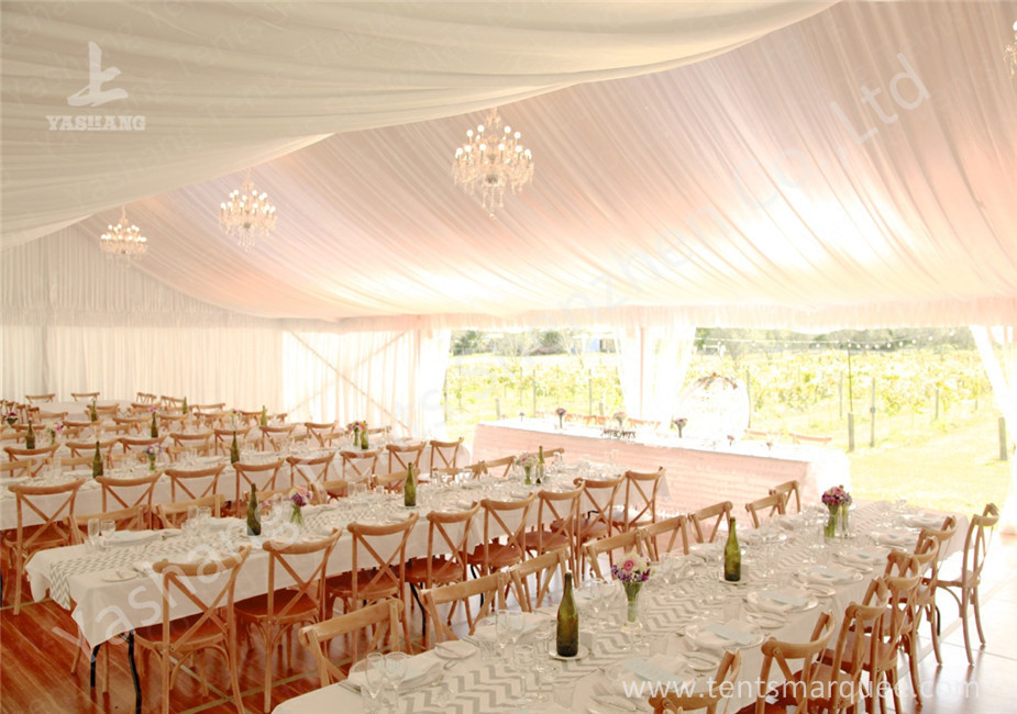 White Lining Adored Aluminum Framed Luxury Wedding Tents , Beach Wedding Marquee
