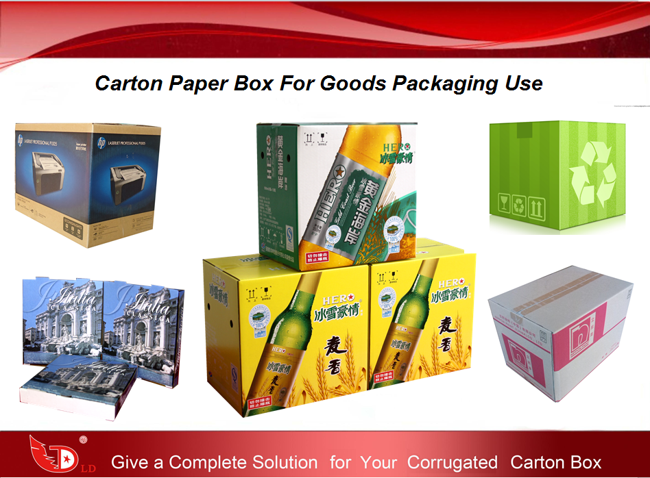 Carton Paper Box For Goods Packaging Use