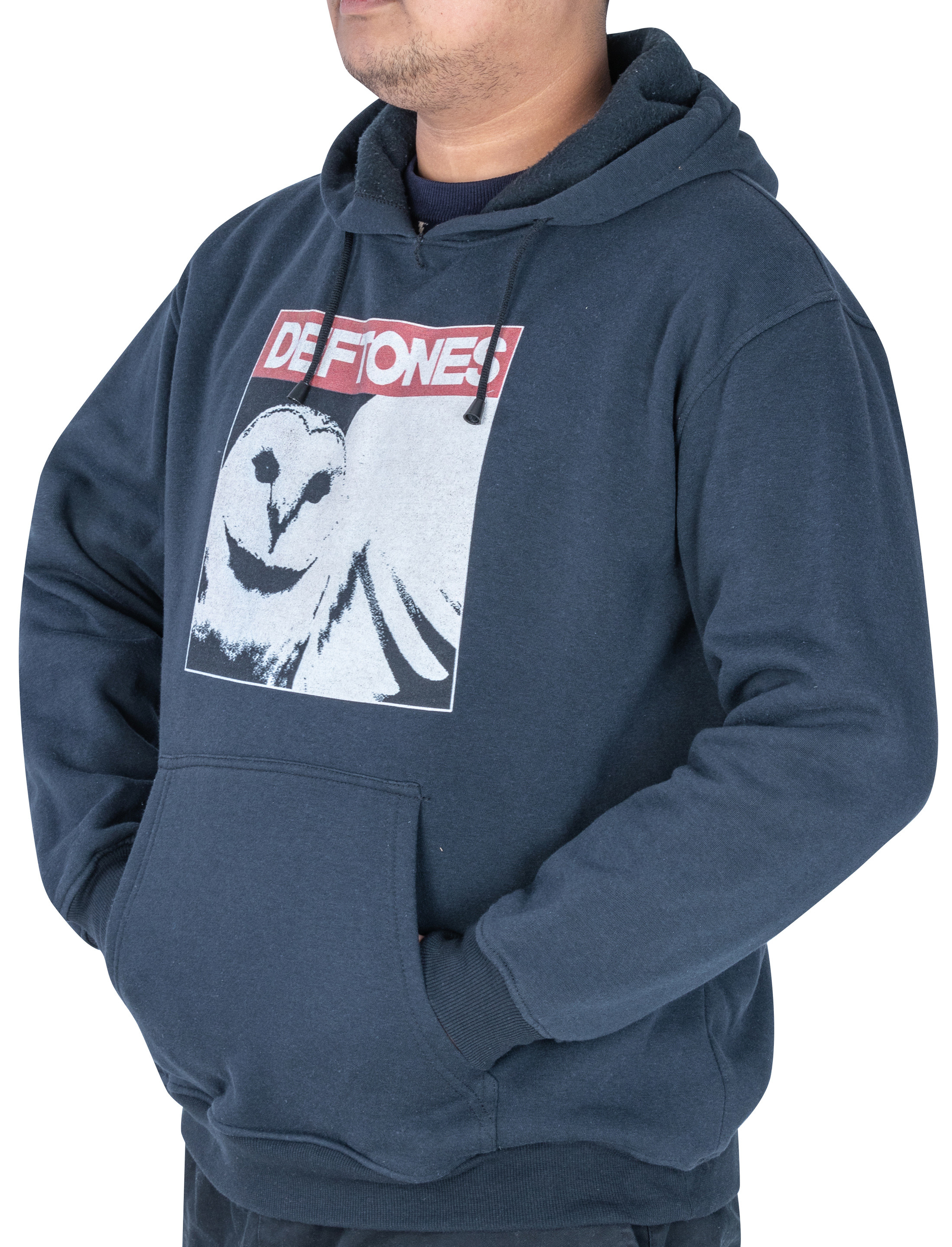 Adult Patterned 240gsm Crew Neck Hoodie Long Sleeve Hoodie Drak Blue