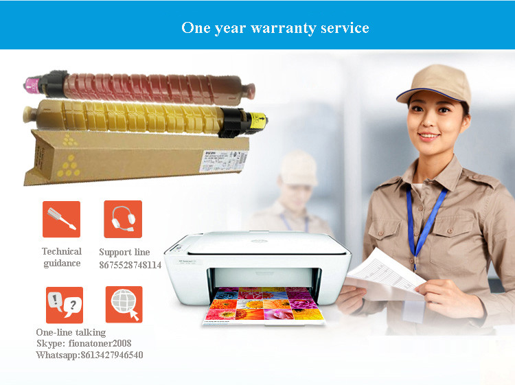 Yellow Ricoh Toner Cartridge , Compatible Aficio MPC 2800 MPC3300 Copier Toner Cartridges