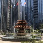 Water Fountain Outdoor Garden Sculptures Stainless Steel Modern Customized