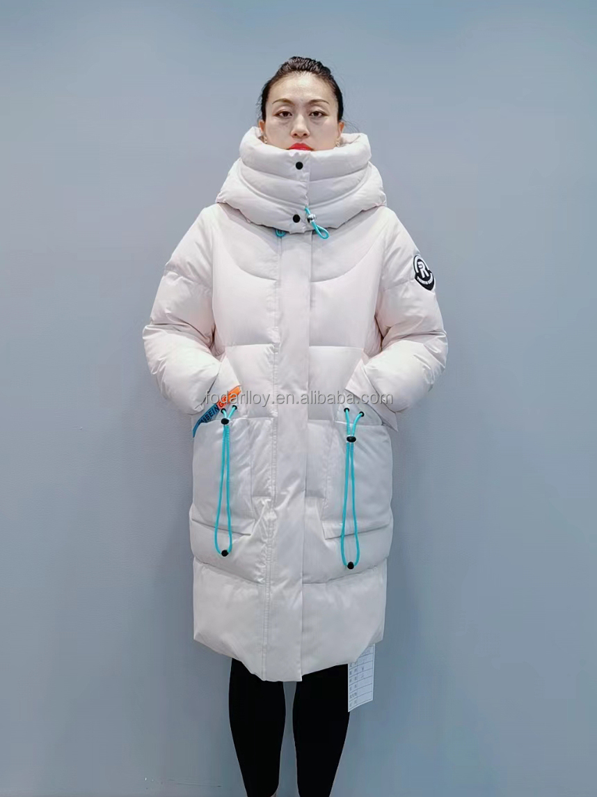 FODARLLOY F23532 Ladies Warm Hooded Cotton-padded Clothes Women Slim Long Winter Jackets Women Coats