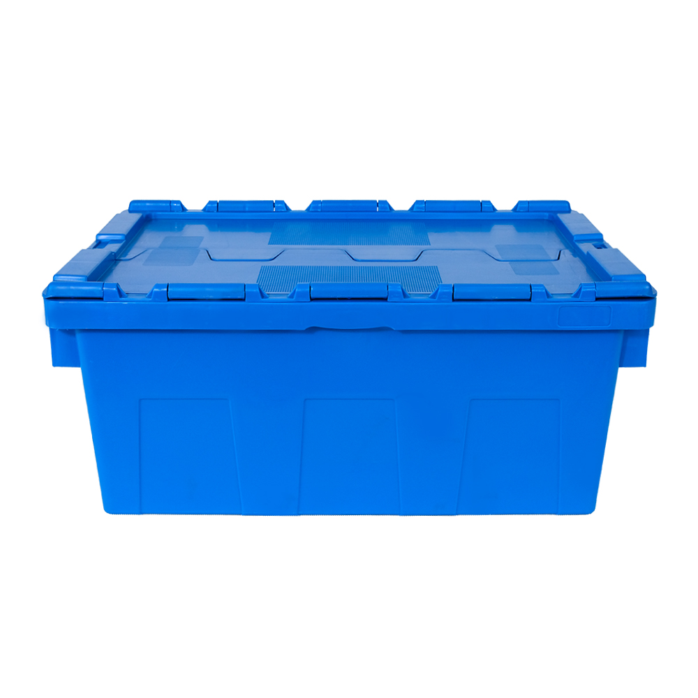 Customized Color Attached Lid Logistic Nesting Plastic Container for Transport and Storage