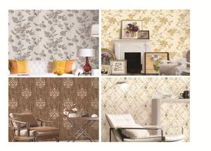 Quality PVC waterproof wallpaper washable removable fashion design different color wholesale