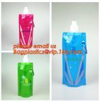 portable foldable water bottle / folding water bag,BPA Free Stand Up Spout