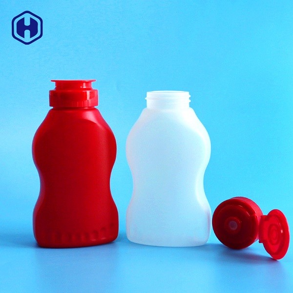 Red High Barrier Empty Plastic Bottles Silica Gel PP Flip Top 220g 210ml