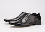 Business Men's Dress Shoes British Style Genuine Leather Lace Up Brogue Shoes