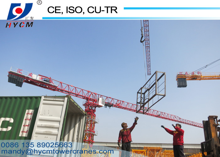 Building Construction 16 ton Grua PT7030 Topless Tower Crane With Inverter and Remote