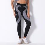 Seamless knitted sexy breathable pattern moisture wicking yoga pants running