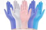 Food Processing Disposable Nitrile Examination Gloves Bacterial Penetration