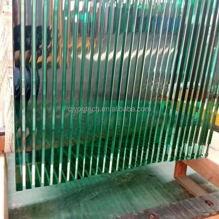 QJY20240308-01 Clear Tinted Float Curved Toughened Glass Fine Edge