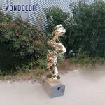 Large abstract outdoor plaza metal art the Taihu Lake rockery stainless steel