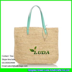 Quality LUDA natural straw crocheting lady raffia tote bag wholesale