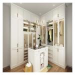 European Solid Wood Walk In Closet Cabinets Customized for Home Bedroom Set