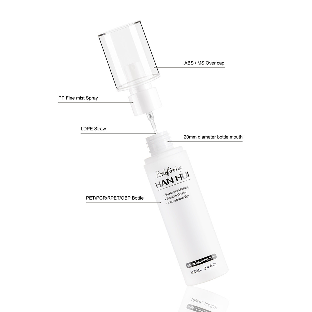 Round Cosmetic Bottles 50ML 80ML100ml PET Bottle With Over Cap