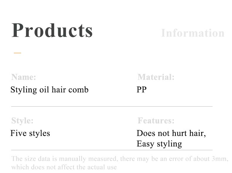 Professional Barber Combs Multi Shape Oil Hair Comb Salon Styling Tools