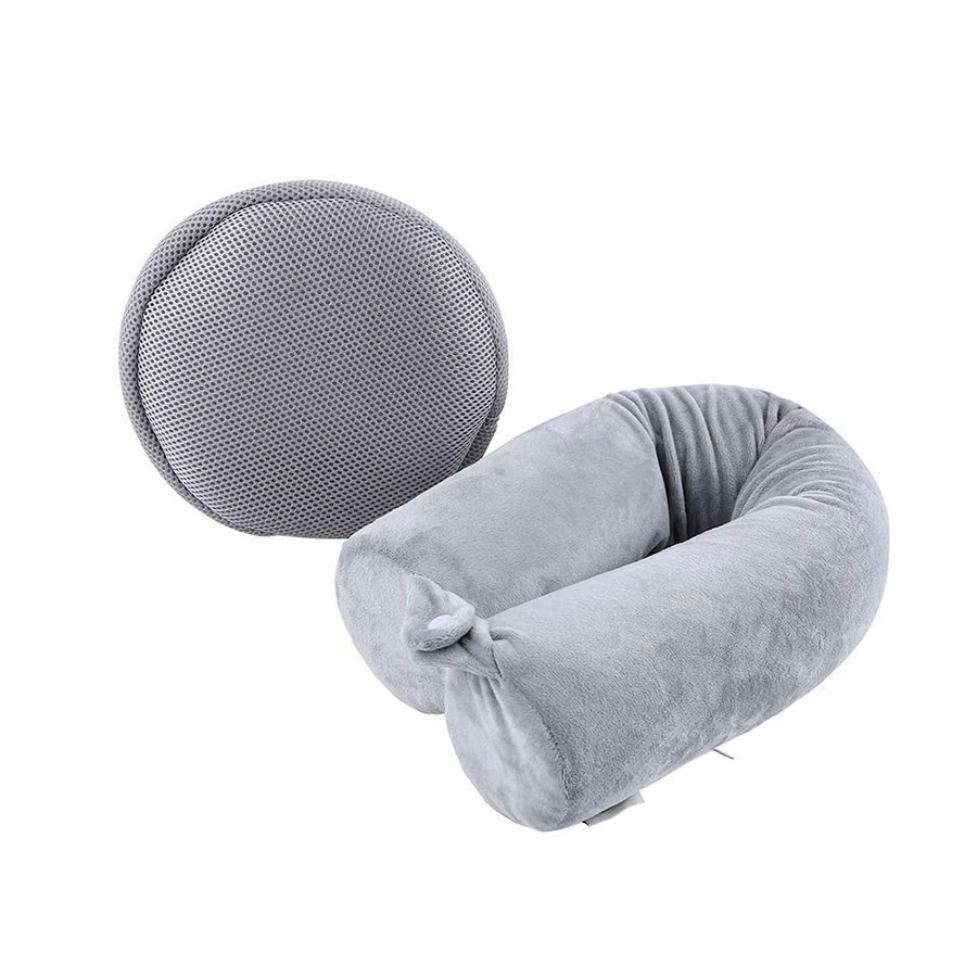 Cylindrical Shredded Memory Foam Pillow , U Shaped Memory Foam Airplane Pillow