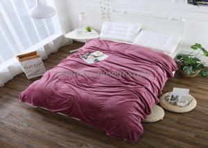 Quality Super Soft Colored Solid Flannel Blanket For Bed Sheets Jacquard Honeycomb Style wholesale