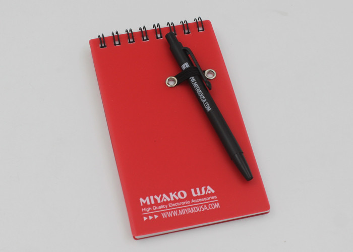 Small Stationery Recycled Paper Notebook / Journal With Plastic PP Cover