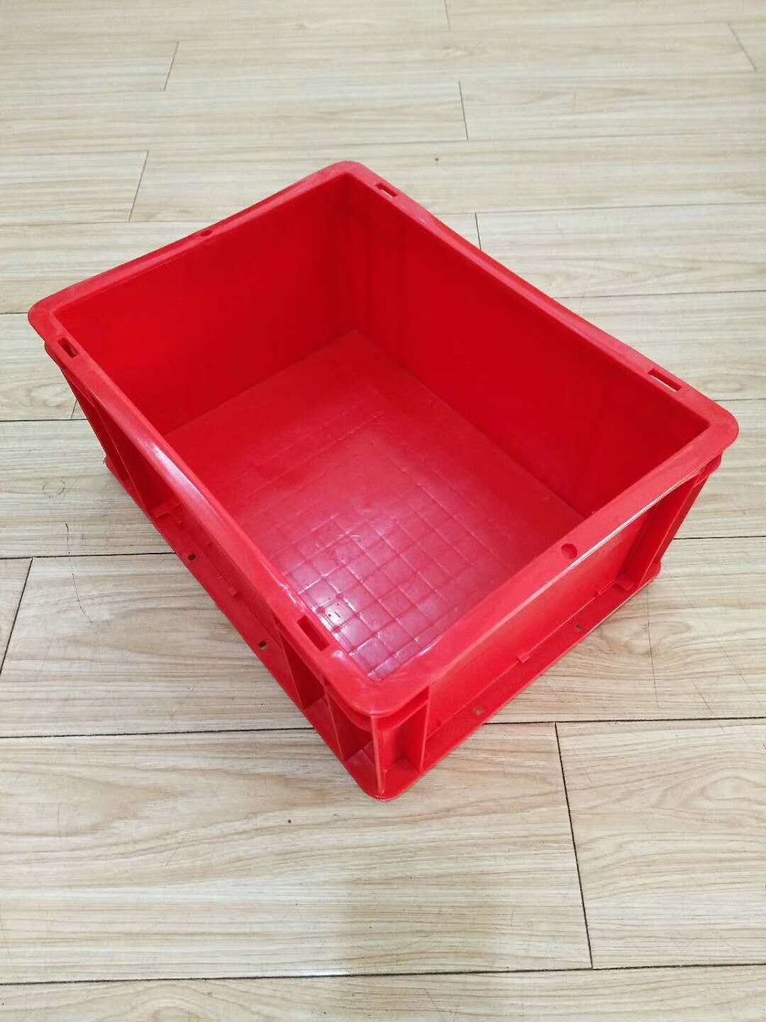 Virgin Plastic Red Euro Stacking Containers 400*300 mm Conveyor Sorting System Lids Option