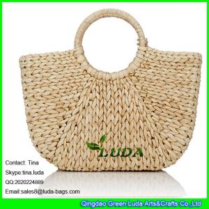 Quality LDYP-027 macrame women hobo handbags cornhusk natural straw beach bag wholesale