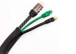 Audio Video Wire Expandable Braided Cable Sleeving PET Nylon Material RoHS