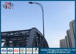Singe / Double Arm Street Light Poles For Highway Lighting , Outdoor Light Pole