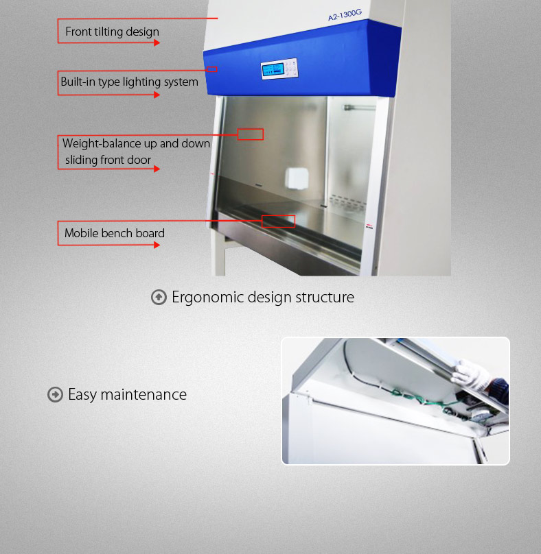 1000-1300 Biological Safety Cabinet A2 B2 Biological Safety Hood CE Certificated