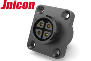 Quality Jnicon Flange Waterproof Panel Mount Power Connector M19 4 Pin With Small Screws wholesale