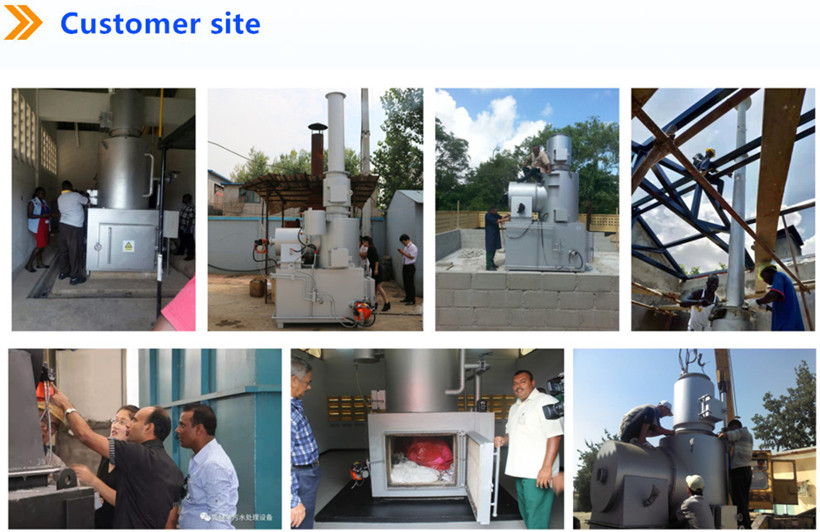 Small Waste Incinerator For Hospital Garbage Treatment 220v/380V Voltage Diesel Oil/Gas Fuel