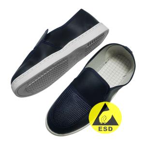 Quality Blue Antistatic PVC Mesh Fabric Breathable ESD Safety Shoes Reusable Washable wholesale