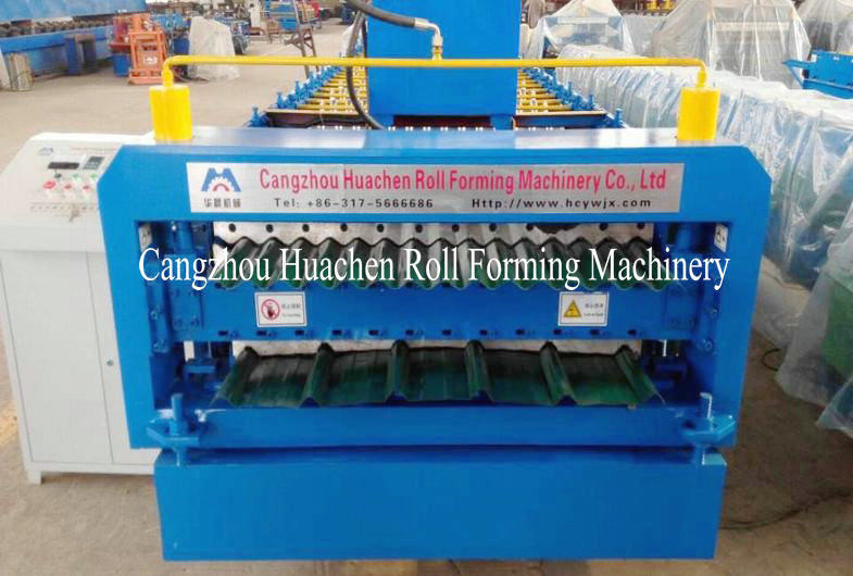 Trapezoidal Roof Wall Panel Cold Roll Former Galvanized Steel High Speed