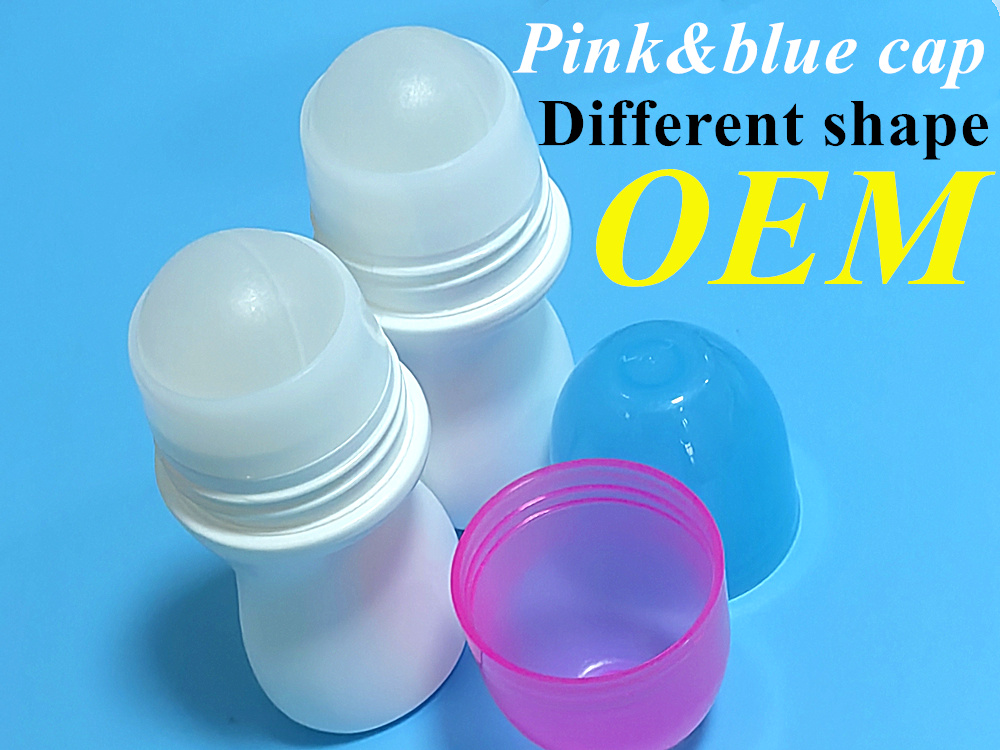 30ml 50ml 60ml Hdpet Plastic Empty Deodorant Essential Oil Roll on Glass Bottle Perfume Roller Bottle with Roller Ball
