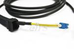 NSN-LC/UPC G657A1 Fiber Optic Cable Assemblies Duplex 90 Degree 7.0mm Diameter