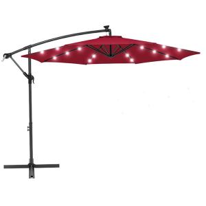 Quality Garden Outdoor Hanging Umbrella Solar Panels LED Lighted wholesale