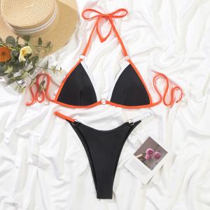 Quality Floral Pattern Ruffles New Style Swimwear For Beach Occasion For Swimming Sexy Comfortable Backless Nylon wholesale