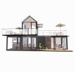 20FT 40FT Modern Simple Hotel 4 Bedrooms 1 Garage Prefab House Container Villa