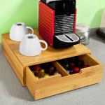 Bamboo Coffee Capsule Tea Holder Stand Box
