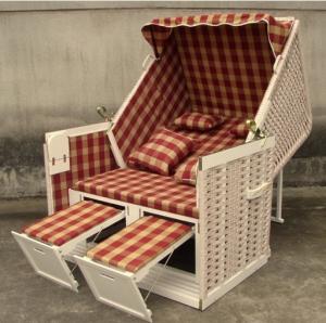 Quality Contemporary Leisure Wood And Resin Wicker Roofed Beach Chair &amp; Strandkorb wholesale