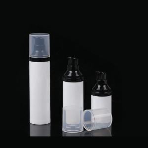 Quality PP Material Airless Cosmetic Bottles Small Volume White Color For Lotion wholesale