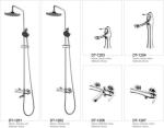 Brushed Bathroom Vessel Faucet Deck Mounted Bathroom Water Tap