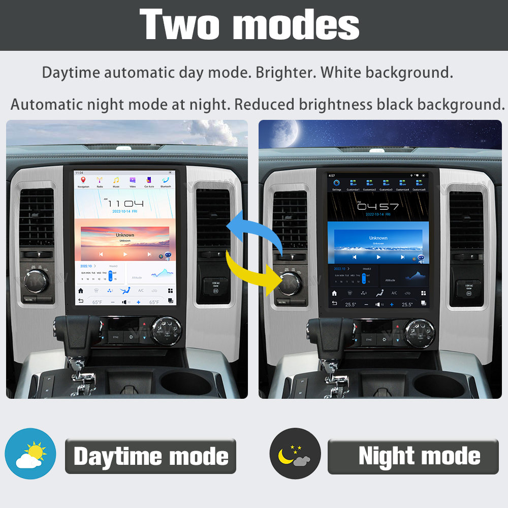 12.1 inch Android Auto Car radio For 2008-2011 Dodge Ram GPS Multimedia player Touch Screen Support Wireless Carplay